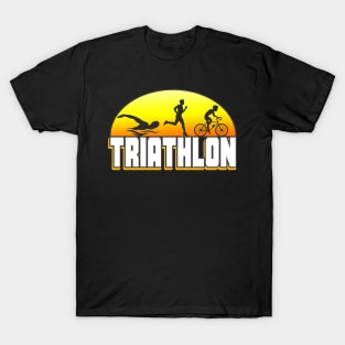 Triathlon Typography Triathlete T-Shirt